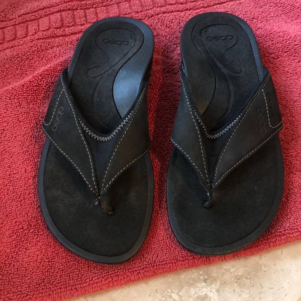 ABEO BIO, Balboa, Womens Size 5 Medium, neutral arch.  Black.